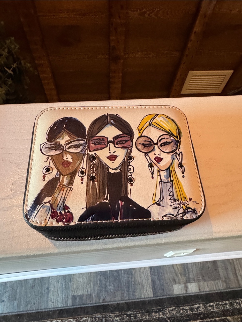 Brighton Fashionista Zippered Leather Jewelry Case
